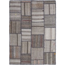 Hali.Net 160x230 cm Kahverengi Teselya El Dokuma Yün Halı | El Yapımı Doğal Yün Salon Halısı | Geleneksel Anadolu Hav Vermez | UNİQUE-1299