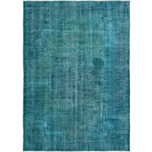 Vintage Gri Çerçeveli Yün Modern Desenli Yün Hav Toz Vermez Leke Tutmayan Salon Yolluk Mutfak El Dokuma Halı