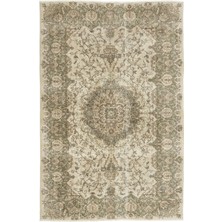 Hali.Net 175x266 cm Kahverengi Bej Çiçekli Vintage Geleneksel Halı | Salon Yatak Odası Halısı | Hav Vermez | UNİQUE-12322