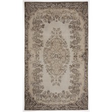 Girit Bej Çizgili Yün Modern Desenli Yün Hav Toz Vermez Leke Tutmayan Salon Yolluk Mutfak El Dokuma Halı