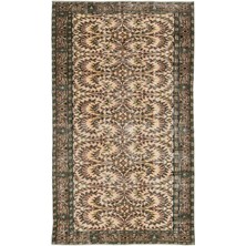 Iskece Turkuaz Eskitme Yün Modern Desenli Yün Hav Toz Vermez Leke Tutmayan Salon Yolluk Mutfak El Dokuma Halı