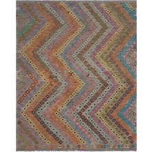 Hali.Net 187x235 cm Çok Renkli Atina El Dokuma Yün Halı | El Yapımı Doğal Yün Salon Halısı | Geleneksel Anadolu Hav Vermez | UNİQUE-30130