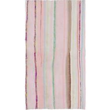 Kavala Mavi Göbekli Yün Modern Desenli Yün Hav Toz Vermez Leke Tutmayan Salon Yolluk Mutfak El Dokuma Halı