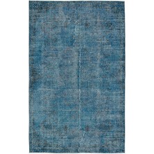 Atina Mavi Eskitme Yün Modern Desenli Yün Hav Toz Vermez Leke Tutmayan Salon Yolluk Mutfak El Dokuma Halı