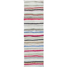 Hali.Net 62x222 cm Bej Vintage Anadolu Yün Halı | Balkon Halısı Mutfak Koridor Halı | Doğal Yün El Yapımı El Dokuma Hav Vermez | UNİQUE-32194