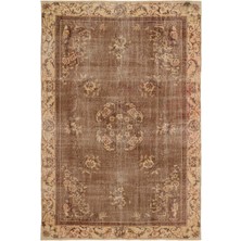 Grosseto Kahverengi Modern Naturel Viskon Modern Desenli Yün Hav Toz Vermez Leke Tutmayan Salon Yolluk Mutfak El Dokuma Halı