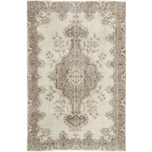 Hali.Net 186x278 cm Kırmızı Krem Medalyonlu Vintage Geleneksel Halı | Salon Yatak Odası Halısı | Hav Vermez | UNİQUE-12026