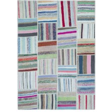 Atina Mavi Eskitme Yün Modern Desenli Yün Hav Toz Vermez Leke Tutmayan Salon Yolluk Mutfak El Dokuma Halı