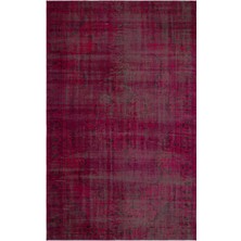 Hali.Net 176x290 cm Bej Fuşya Soyut Vintage Eskitme Halı | Salon Yatak Odası Halısı | Hav Vermez | UNİQUE-27008