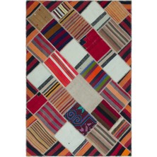 Teselya Bej Eskitme Yün Modern Desenli Yün Hav Toz Vermez Leke Tutmayan Salon Yolluk Mutfak El Dokuma Halı