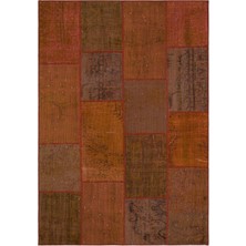 Hali.Net 160x230 cm Turuncu Eskitme El Dokuma Yün Halı | El Yapımı Doğal Yün Salon Halısı | Geleneksel Anadolu Hav Vermez | UNİQUE-33905