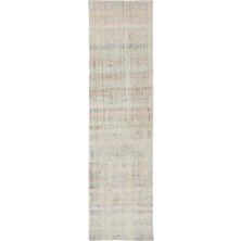 Hali.Net 078x292 cm Gri Teselya El Dokuma Yün Halı | El Yapımı Doğal Yün Salon Halısı | Geleneksel Anadolu Hav Vermez | UNİQUE-37005