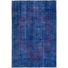 Hali.Net 178x261 cm Bej Mavi Soyut Vintage Eskitme Halı | Salon Yatak Odası Halısı | Hav Vermez | UNİQUE-17778