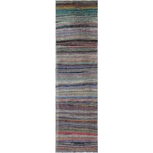 Hali.Net 106x377 cm Mavi Atina Anadolu Yün Halı | Geniş Salon Yatak Odası Halısı | Doğal Yün El Yapımı El Dokuma Hav Vermez | UNİQUE-31958