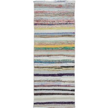 Hali.Net 093x242 cm Mavi Teselya El Dokuma Yün Halı | El Yapımı Doğal Yün Salon Halısı | Geleneksel Anadolu Hav Vermez | UNİQUE-32548