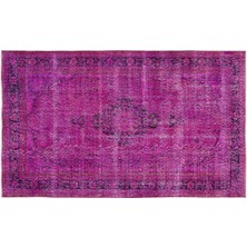 Pembe Eskitme Yün Modern Desenli Yün Hav Toz Vermez Leke Tutmayan Salon Yolluk Mutfak El Dokuma Halı