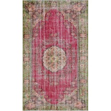 Girit Kırmızı Çiçekli Yün Modern Desenli Yün Hav Toz Vermez Leke Tutmayan Salon Yolluk Mutfak El Dokuma Halı