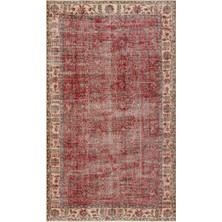 Hali.Net 166x276 cm Bej Vintage El Dokuma Yün Halı | El Yapımı Doğal Yün Salon Halısı | Geleneksel Anadolu Hav Vermez | UNİQUE-34551