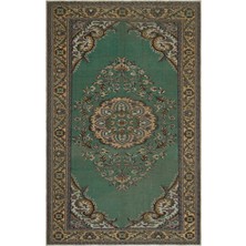 Hali.Net 186x292 cm Siyah Eskitme El Dokuma Yün Halı | El Yapımı Doğal Yün Salon Halısı | Geleneksel Anadolu Hav Vermez | UNİQUE-27856