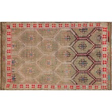 Kırmızı Geometrik Yün Modern Desenli Yün Hav Toz Vermez Leke Tutmayan Salon Yolluk Mutfak El Dokuma Halı