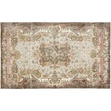 Kahverengi Göbekli Yün Modern Desenli Yün Hav Toz Vermez Leke Tutmayan Salon Yolluk Mutfak El Dokuma Halı