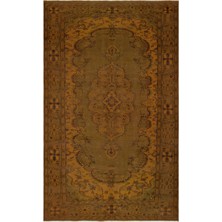 Atina Kırmızı Eskitme Yün Modern Desenli Yün Hav Toz Vermez Leke Tutmayan Salon Yolluk Mutfak El Dokuma Halı