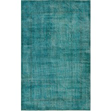 Hali.Net 173x270 cm Yeşil Vintage Anadolu Eskitme Yün Halı | Salon Yatak Odası Halısı | Doğal Yün El Yapımı El Dokuma Hav Vermez | UNİQUE-34996