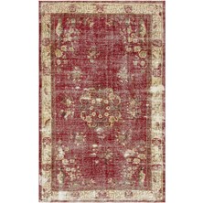 Epir Turuncu Eskitme Yün Modern Desenli Yün Hav Toz Vermez Leke Tutmayan Salon Yolluk Mutfak El Dokuma Halı