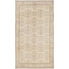 Hali.Net 180x312 cm Vizon Vintage El Dokuma Yün Halı | El Yapımı Doğal Yün Salon Halısı | Geleneksel Anadolu Hav Vermez | UNİQUE-7171
