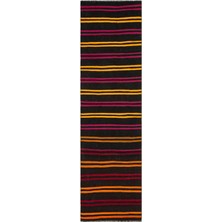 Bespoky 82x300 cm Gri Klasik Yün Halı | Yolluk Koridor Mutfak Halısı | %100 Doğal Yün El Yapımı El Dokuma | UNİQUE-36455