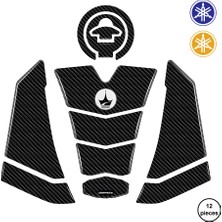 Yamaha Mt-25 2020-2024 ile Uyumlu Kaydırmaz 6d Karbon 12 Parça Tank Pad Seti GC66