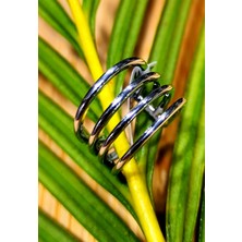 Monalisa Home Lüks Çelik Gümüş Renk Kıkırdak Küpe