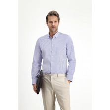 Uzun Kol Slim Fit Dar Kesim Klasik Ekose Pamuk Gömlek