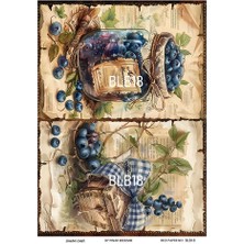 Blueberry Serisi BLB18 Pirinç Dekopaj 30*42 cm