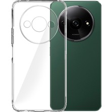 Caseworld Xiaomi Redmi A3 ile Uyumlu Kapak Tıpalı Şeffaf Silikon Kılıf
