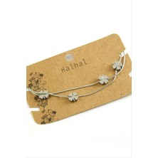 Kadın Yonca Lüks Çelik Halhal