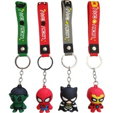 Mini Anahtarlık Kahramanlar Karakter Figür 4'lü