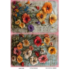 Embroidery Serisi EMBR59 Pirinç Dekopaj 30*42 cm