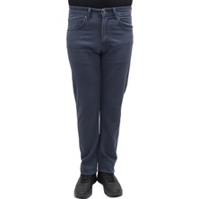 Hacker Fistan Store Erkek Lacivert Yüksek Bel Rahat Kesim Boru Paça Büyük Beden Jean Pantolon