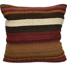 Yeni El Dokuma Dekoratif Kilim Kırlent Yastık Kılıfı 6035