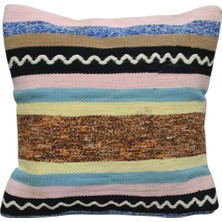 Yeni El Dokuma Dekoratif Kilim Kırlent Yastık Kılıfı 6022