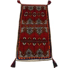 Antika El Dokuma Benzersiz Çift Yüzlü Malatya Yün Halı Yastık 6414