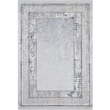 Hali.Net 80x300 cm Gri Açık Gri Yunan Anahtarı Modern Geometrik Ve Soyut Halı | Mutfak Yolluk Halısı | Hav Vermez Hipoalerjenik | HALN-HLN1811