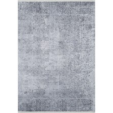 Hali.Net 80x150 cm Gri Beyaz Soyut Çağdaş Eskitme Eskitme Halı | Salon Mutfak Halısı | Hav Vermez Hipoalerjenik | HALN-HLN1876