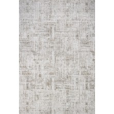 Hali.Net 160x200 cm Kahverengi Krem Çizgili Modern Sepet Örgü Yıkanabilir Halı | Salon Yatak Odası Halısı | Leke Tutmaz Hipoalerjenik | CREA_LARA-8460A