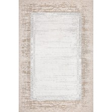 Hali.Net 80x400 cm Bej Valeria Etnik Lüks Çerçeveli Mikrofiber Halı | Yolluk Koridor Mutfak Halısı | Hav Vermez Leke Tutmaz Çabuk Kuru | LXS_VALERİA-1072B
