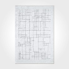 Valeria Geometrik Krem Polyester Dikdörtgen Modern Desenli Pamuk Makinada Yıkanabilir Hav Toz Vermez Leke Tutmayan Kaymaz Taban Dijital Makine Baskı Salon Yolluk Mutfak Halı