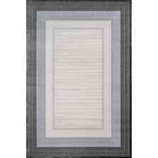 Hali.Net 80x150 cm Gri Bej Çizgili Modern Geometrik Yıkanabilir Halı | Salon Mutfak Halısı | Leke Tutmaz Hipoalerjenik | CREA_ZAMBAK-4502Z