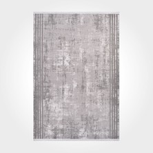 Hali.Net 120x120 cm Gri Karen Pamuk Yıkanabilir Klasik Halı | Yatak Odası Çocuk Odası Halısı | Leke Tutmaz Hipoalerjenik | KAREN-6616A