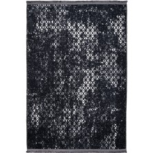 Beltinci Geometrik Siyah Pamuk Dikdörtgen Modern Desenli Pamuk Makinada Yıkanabilir Hav Toz Vermez Leke Tutmayan Kaymaz Taban Dijital Makine Baskı Salon Yolluk Mutfak Halı